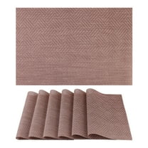 Unique Bargains 6 Pack Polyvinyl Chloride Placemats for Kitchen Dining Table Bronze