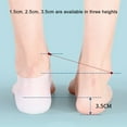 thumbnail image 6 of Cheers US 2Pcs/Pair Invisible Height Increase Insole, Wearable Heel Cushion Inserts Shoe Soft Silicone Heel Lift Insole Leg Lengthen for Men and Women, 6 of 7