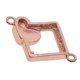 thumbnail image 3 of 1 Unidades De Latón Cuadrado Diseñado Conectores Colgantes Collar Joyería Hallazgos Accesorios Conector Para DIY Suministros Oro rosa + blanco, 3 of 6