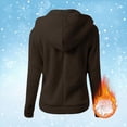thumbnail image 4 of 2025 Winter Hoodie Coffee Hoodie Long Sleeves Zipper Women Cardigan Sweater Solid Color Fashion Sweater Loungewear Hoodie(S), 4 of 6