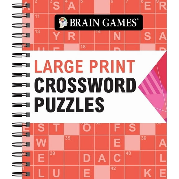 Brain Games Large Print Brain Games - Large Print Crossword Puzzles (Arrow), (Spiral-Bound)