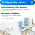 thumbnail image 4 of 3 Gram [100 Packs] "Dry & Dry" Food Safe Orange Indicating Mixed Silica Gel Packets - FDA Compliant, 4 of 8