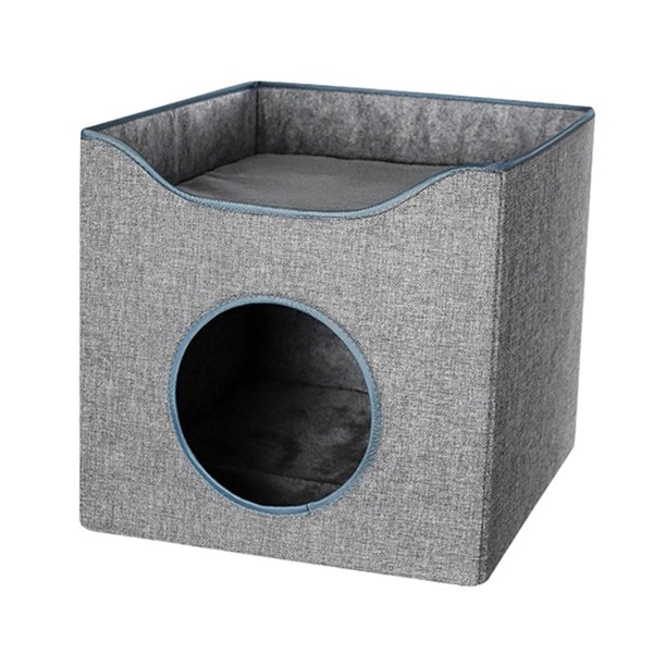 Nido de Cama para gatos Sunnimix casa para perros plegable azul