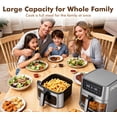 thumbnail image 6 of G-ocean 6.34 QT Air Fryer Oil-Free with Visible window, 8 Preset Cooking Modes, 90-Min Timer, 400°F Hemp, Dish Washer Safe, Roast, Bake, Gray, 6 of 8