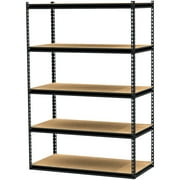 Gorilla Rack 48" x 24" x 72" 5-Shelf Z-Beam Unit, Black