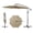Beige, variant on 10FT Blueolefin Offset Cantilever Patio Umbrella, Infinite Tilt UV Water Repellent Canopy with Cross Base for Yard Garden Deck Outdoor Shade