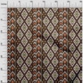 thumbnail image 3 of oneOone Polyester Spandex Brown Fabric Asian Ikat Craft Projects Decor Fabric Printed By The Yard 56 Inch Wide, 3 of 4
