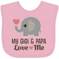 thumbnail image 3 of Inktastic My Gigi and Papa Love Me Boys or Girls Baby Bib, 3 of 4
