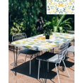thumbnail image 3 of Eucalyptus Leaf Rectangle Tablecloth, Waterproof Elastic Fitted Table Covers for 6 Foot Tables, 32x72inch Decorative Tablecloths for Picnic, Camping, Outdoor, Country Watercolor Botanical Plants, 3 of 6