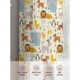 thumbnail image 6 of Cartoon Animals Sheer Curtains 96 Inch Length 2 Panels Set Window Treatments, Cute Dog Tigers Elephants Lions Cat Rod Pocket Semi Curtains for Living Room/Bedroom/Kitchen Décor, 104"W x 96"L, 6 of 7
