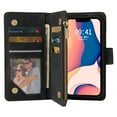 thumbnail image 3 of Dteck Wallet Case for Samsung Galaxy A14 5G, Premium PU Leather Zipper Flip Folio Wallet with Wrist Strap Magnetic Closure Built-in Kickstand Protective Case,Black, 3 of 5