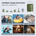 thumbnail image 4 of Electric Air Pump Ultralight Portable Nano Pump 2 Rechargeable Battery with Camping Lantern for Air Cushion, Air Pillow (Army Green), 4 of 6