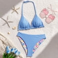 thumbnail image 5 of mgoYE Girl Swimsuits Size 7-8 Girls Swimsuit Two Piece Tankini Swimsuits with Boyshort Ruched Bathing Suit Color Block Teen Girls' Swimwear(Blue,11-12 Years), 5 of 7