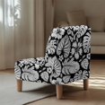 thumbnail image 5 of HELLHERO Tropical Leaf Pattern Soft Fabric Elastic Armless Accent Chair Protector Anti Scratch Accent Chair Cover for Slipper Chair, 5 of 8