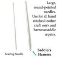 thumbnail image 4 of John James Saddlers Harness Needles, Size 003, 54mm in Length and 1.02mm in Diameter, Pack of 25, Large, Rounded Point, Use for All Hand Stitched Leather Craft Work and Harness/Saddle Repairs, 4 of 5