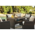 thumbnail image 3 of Bowery Hill Patio Dining Table in Dark Brown and Beige, 3 of 7
