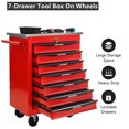 thumbnail image 4 of Aukfa Tool Box 7-Drawer Rolling Tool Chest Combination Workbench for Workshop Garage, Re'd, 4 of 9