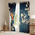 thumbnail image 3 of Feelyou Couple Gold Fish Black Out Curtains, Japanese Blossoms Floral Curtains Pack of 2 (42x63 Each), Teen Child Adult Bedroom Curtains, Blackout Curtains Room Decor, 3 of 6