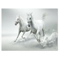 thumbnail image 2 of Running White Horses - Animal Canvas Art Print, 2 of 3
