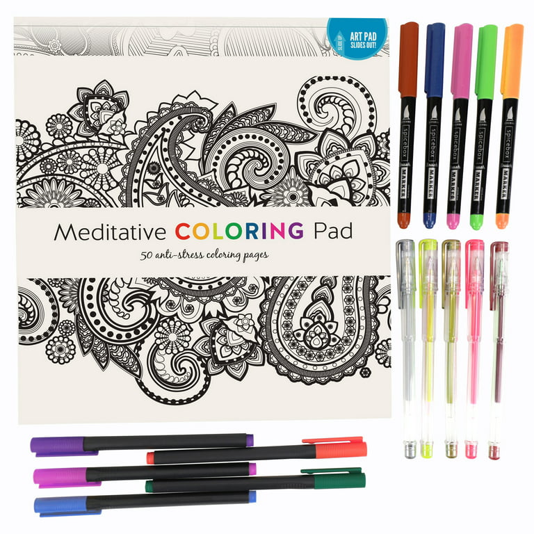 Bulk Adult Coloring Book Set for Men, Women - 6 Pc Relaxation at Home –  WoodArtSupply