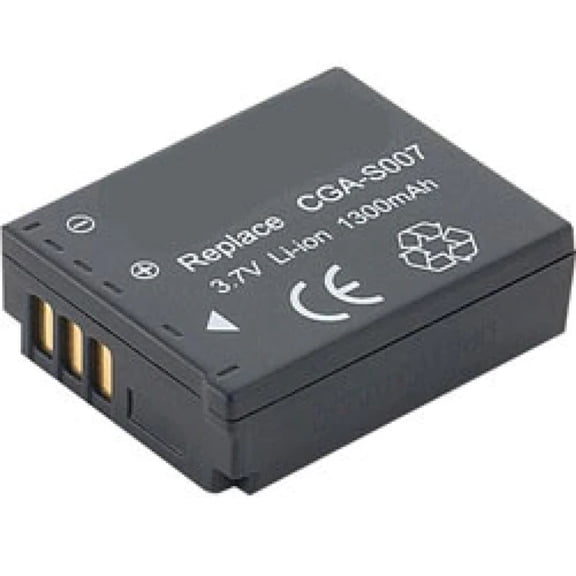Batteries N Accessories BNA-WB-CGAS007 Digital Camera Battery - li-ion, 3.7V, 1300 mAh, Ultra High Capacity Battery - Replacement for Panasonic CGA-S007 Battery