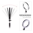 thumbnail image 2 of Lampe Vidéo Mini LED de 20 Cm/8 Pouces avec Anneau Lumineux, 3 Modes de Luminosité Réglables, Alimentée par USB avec Adaptateur Flexible pour Diffusion en Réseau, Selfie, Maquillage Facial, 2 of 7