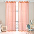 thumbnail image 5 of Ruthy's Textile 2 Piece Window Sheer Curtains Grommet Panels, Orange, 5 of 6