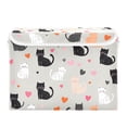 thumbnail image 7 of Yayeee Collapsible Cube Storage Bin with Lid Fabric Closet Decorative Basket with Handles, Gray Cartoon Pattern, 7 of 7
