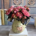 thumbnail image 6 of Ludlz 1Pc Artificial Tea Rose Faux Silk Flower Arrangement Hotel Room Wedding Decor, Craft Fake Flowers Floral Decor Glorious Moral for Home Dining-Table Hotel DIY Party Marriage Wedding, 6 of 7