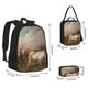 thumbnail image 2 of Easygdp Three Horses Oil Painting Mochila para Niños y Niñas con Set de Caja de Almuerzo y Estuche para Lápices 3 en 1, Mochila Escolar Estampada para Adolescentes, 2 of 7