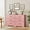 Pink, variant on Garvee 6 Drawers Dresser, Modern Closet Dressers Chest of Drawers with Metal Handle, Wooden Dresser Organizer for Bedroom, Living Room, Hallway, Pink