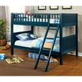 thumbnail image 2 of Bowery Hill Transitional Wood Twin over Twin Bunk Bed in Dark Blue, 2 of 2