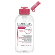 Bioderma Sensibio H2O Soothing Micellar Cleansing Water and Makeup Removing Solution for Sensitive Skin - Face and Eyes - Reversed Pump 16.7 fl.oz.