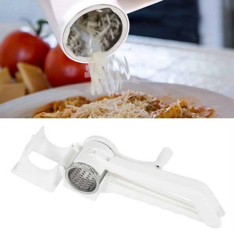 Mixfeer Stainless Steel Handheld Rotary Cheese Grater for Grating Hard  Cheese, Chocolate, and Nuts in Your Kitchen,Silver 