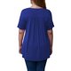 thumbnail image 3 of Qarigey Camiseta de mujer Camiseta plisada Túnica Top Cuello Camiseta corta de mujer Blusa de encaje de manga plisada Prendas para la parte del cuerpo Azul METRO, 3 of 5