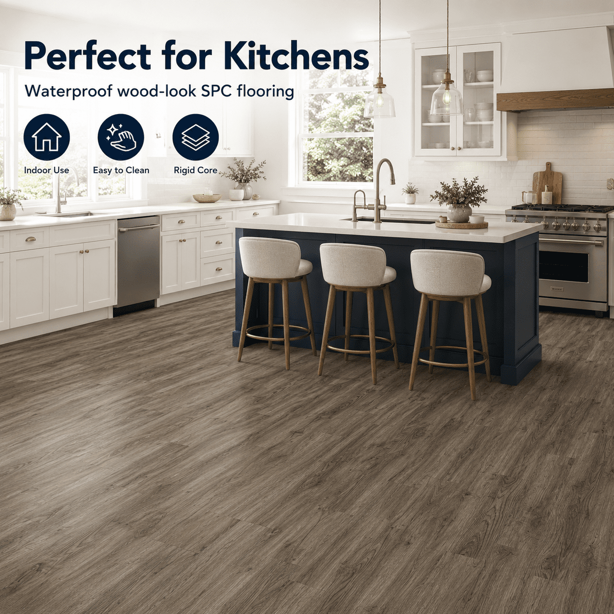 Yeslife 24-Piece Interlocking Luxury Vinyl Flooring Tile, 23.98 x 5.98 in., Vintage Brown Oak SPC Rigid Core, 23.9 sq. ft.