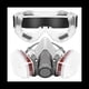 thumbnail image 1 of MáScara de Respirador con Filtros, MáScara de Gas de Media Cara Reutilizable con Gafas de Seguridad, MáScara de Pintura de Media Cara, para Pintar, 1 of 5
