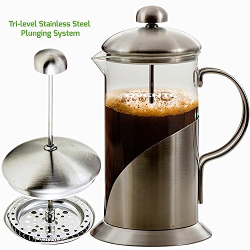 OVENTE FSL20S French Press Cafetière Coffee and Tea Maker, High-Grade