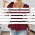 thumbnail image 3 of Endives Women's Short Sleeve Tshirt Tie Up Front Blouse Tuck Waist Shirts Tunic Tops Summer Trendy Wine, 3 of 6