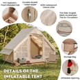 thumbnail image 3 of Inflatable Camping Tent – 420D Oxford Waterproof, Easy Setup Blow Up Tent with Hand Pump, Storage Bag, Glamping Air Cabin for 4-6 Adults, 3 of 7