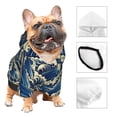 thumbnail image 3 of Xecao Japanese Water Wave Pattern Sweatshirts Winter Pet Dog Hoodie Puppy Coat Dog Sweaters Dog Clothes with Hat Dog Clothes Costume Outfit,Small Pets Wear-Medium, 3 of 7