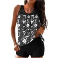 thumbnail image 2 of Tnhcen Women's High Waist Floral Print Tankini Swimsuit Set with Built - in Bra, Nylon Spandex, Plus Size S - 2XL, Tummy Control Swimwear, 2 of 4