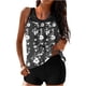thumbnail image 1 of Trajes de baño Amzcrzy Tankini para mujer, bikini de control de abdomen para mujer, traje de baño conservador de cintura alta, estampado de moda, traje de baño de dos piezas multicolor, XL, 1 of 4