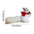 thumbnail image 3 of Uutvery Christmas Squirrel Table Decor,Lifelike White Squirrels Christmas Ornament,Desktop Mini Figurine Display,Winter Holiday Decor,Unique Xmas Tree Ornament,Adornment Garden Squirrel, 3 of 8