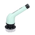thumbnail image 3 of Electric Handheld Brush Adjustable Extension Handle Powerful Highly Efficient Labor Saving Electric Spin Scrubber for Bathroom Kitchen 6 Heads Green, 3 of 5