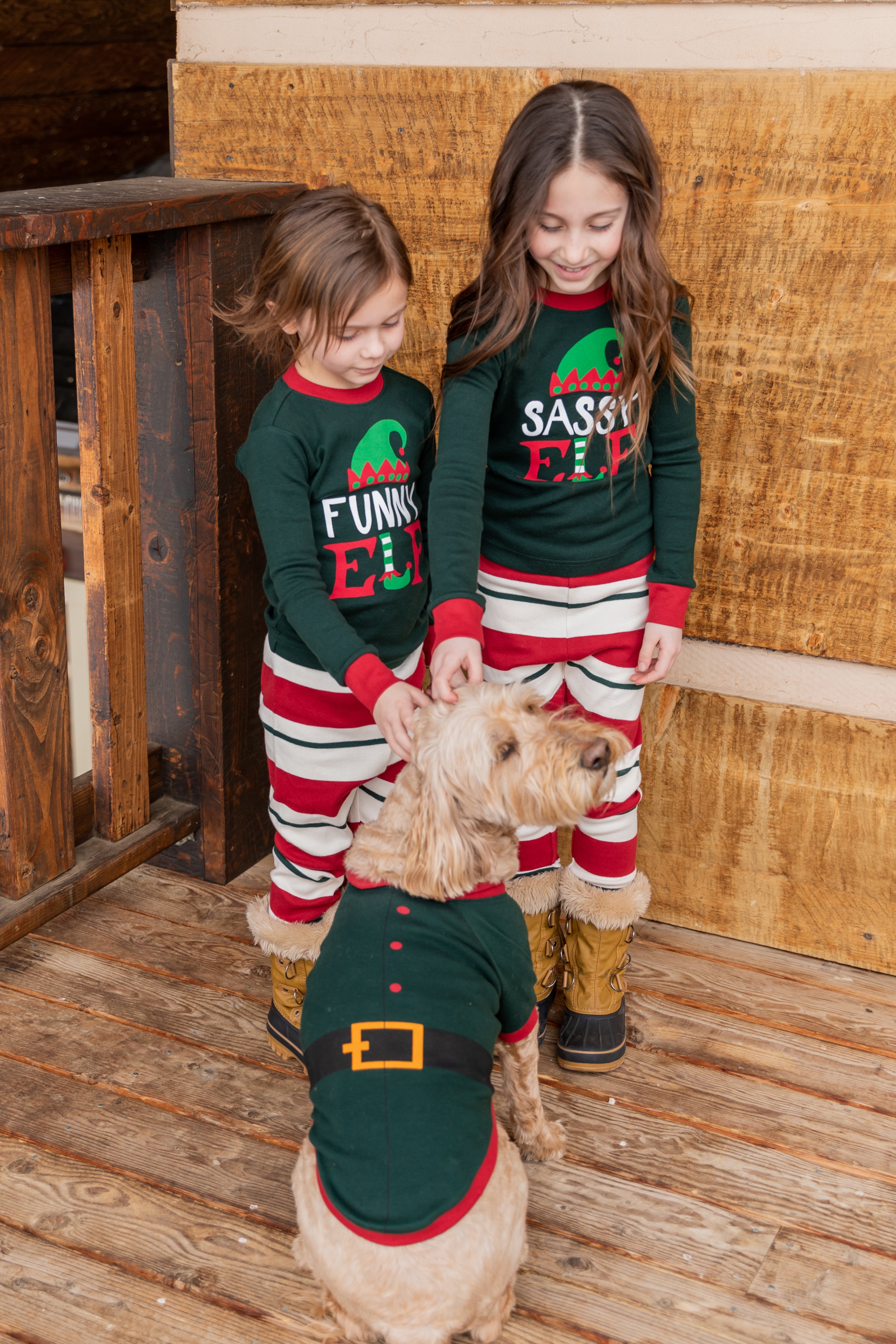 LazyOne Matching Family Pajamas, Elf Christmas Pajamas for Family, Festive Pj's for Adults, Kids, Babies, and Dogs