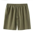 thumbnail image 1 of Aayomet Shorts pour Hommes Pantalons Unis et Colorés de Printemps en Coton (Vert Armée, G), 1 of 5