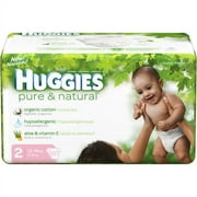 HUGGIES - Pure & Natural Diapers (sizes newborn, 1, 2, 3, 4, 5)