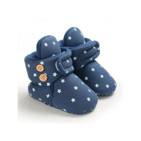 Crib Pram Shoes Winter Baby Girl 0-18M Newborn Warm Snow Booties Fur Lined Boots