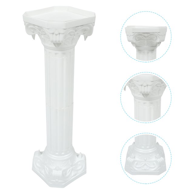 Phenofice Columns Pedestal White Roman Pillar Decor Plastic For Dining Room 1Set